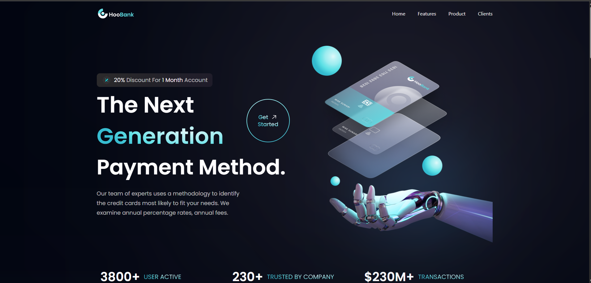 Hoobank Landing Page
